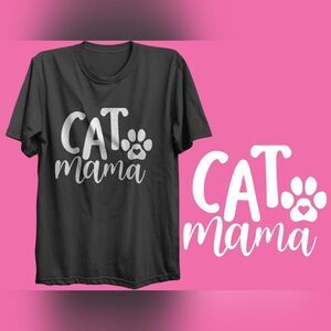 New Cat Mama TShirt Women Lady Fun Small - 2XL Printed Shirt Short Sleeve